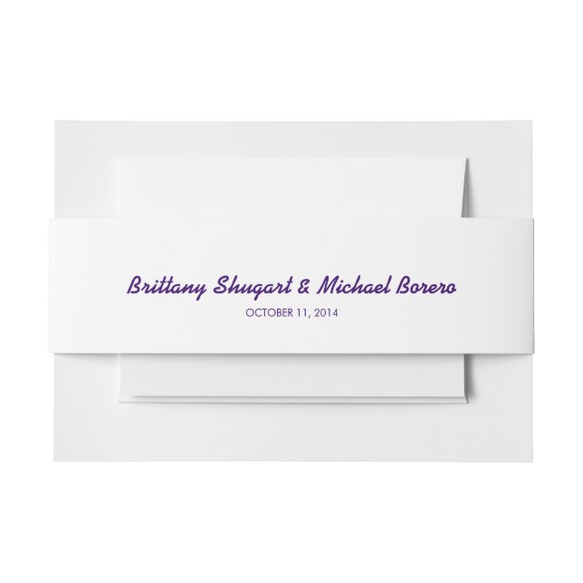 Rustic Lights Purple Belly Band Invitation Belly Band (Front Example)