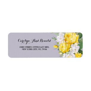 Rustic lights Yellow Floral Label
