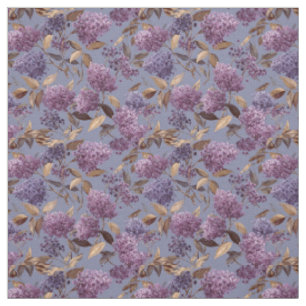 Rustic Lilac Botanical Bold Vintage Boho Floral Fabric