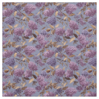 Rustic Lilac Botanical Bold Vintage Boho Floral Fabric