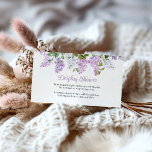 Rustic Lilac Flowers Display Shower Enclosure Card