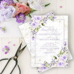 Rustic Lilac Lavender Gold Marble Floral Wedding Invitation<br><div class="desc">Create the perfect wedding invitation with this trendy lilac lavender watercolor design,  featuring a faux Carrera marble background,  hand lettered script typography and faux gold dust. Contact designer for matching products. Copyright Elegant Invites,  all rights reserved.</div>