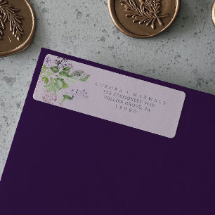 Rustic Lilac   Lavender Return Address Label