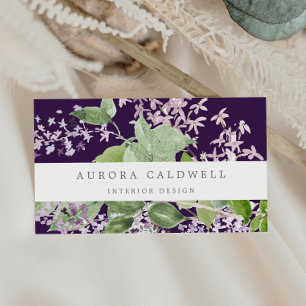 Rustic Lilac   Purple Business Card