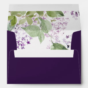 Rustic Lilac   Purple Wedding Invitation Envelope