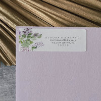 Rustic Lilac Return Address Label