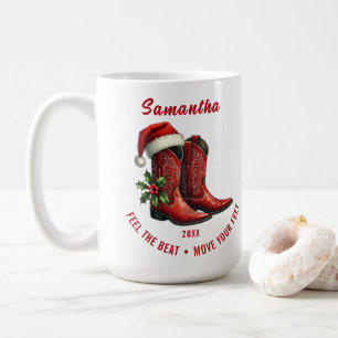 Rustic Line Dance Cowboy Boots Coffee Mug