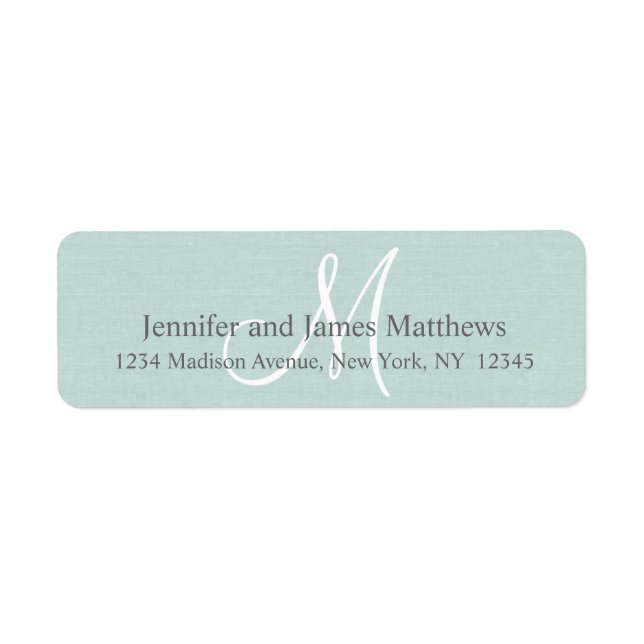 Rustic Linen Monogram for Weddings (Front)