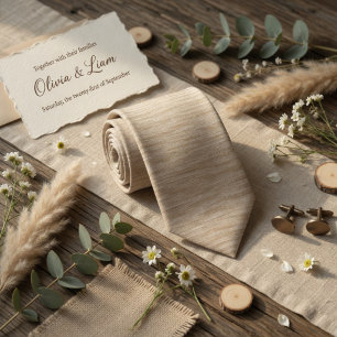 Rustic Linen Texture Tie