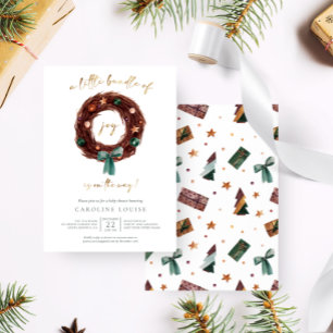 Rustic Little Bundle of Joy Baby Shower Invitati Invitation