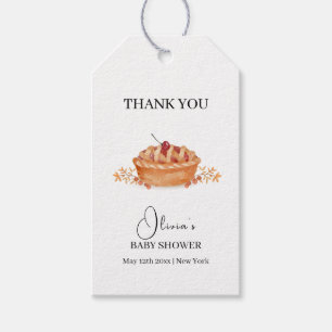 Rustic Little Cutie Pie Cherry Fall Baby Shower Gift Tags