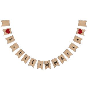 Rustic "little deer" woodland baby banner decor