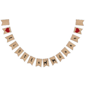 Rustic "little deer" woodland baby banner decor