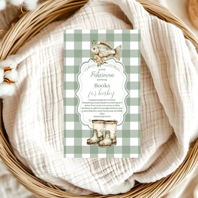 Rustic Little Fisherman Fishing   Books for Baby  Enclosure Card (Creator Uploaded)