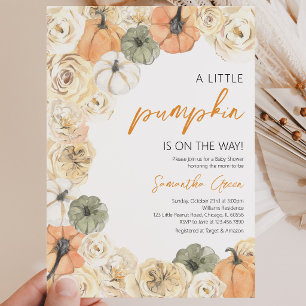Rustic Little Pumpkin Baby Shower Invitation