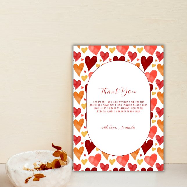 Rustic Little Sweetheart Valentine Baby Shower  Thank You Card (Rustic Little Sweetheart Valentine Baby Shower Thank You Card)