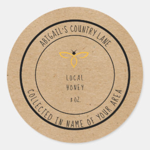 Rustic Local Honey Food Label
