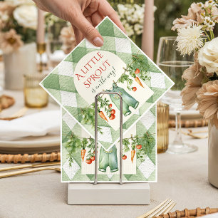 Rustic Locally Grown Neutral Sprout Baby Shower Napkin