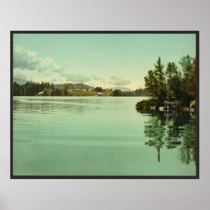 Rustic Lodge and Indian Carry, Upper Saranac Lake Poster