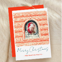 Rustic Log Cabin Christmas Photo