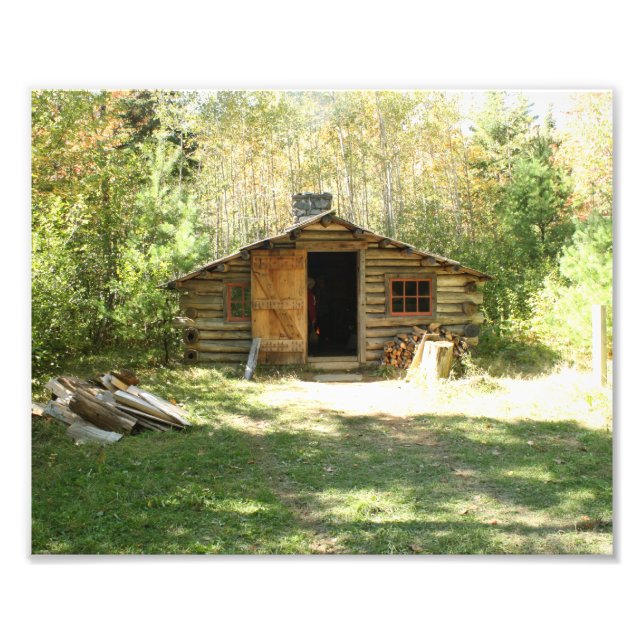 Rustic Log Cabin Photo Print (Front)