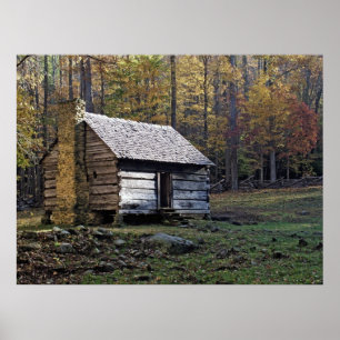 Rustic Log Cabin Print