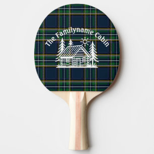 Rustic Log Cabin Table Tennis Paddle