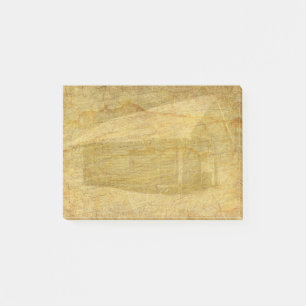 Rustic Log Cabin Vintage Paper Post-it Notes
