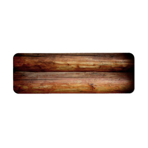 RUSTIC LOG RETURN ADDRESS LABELS
