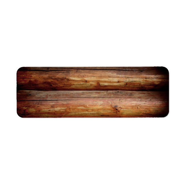 RUSTIC LOG RETURN ADDRESS LABELS (Front)