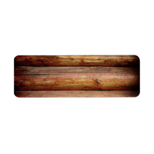 RUSTIC LOG RETURN ADDRESS LABELS