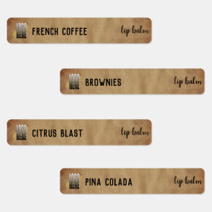 Rustic Logo Lip Balm Cosmetic Product Labels
