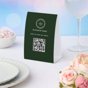 Rustic Logo Restaurant Menu QR Code Business Pedes