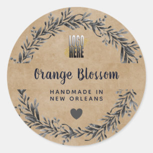 Rustic Logo Soy Candle Soap Wreath Product Label