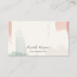 Rustic,Lotus,Confetti Watercolor Brush Stroke Business Card