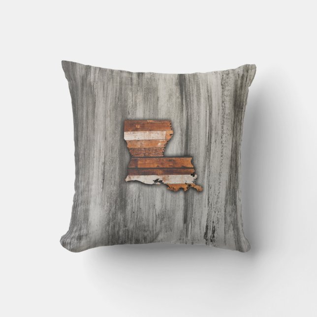 Rustic Louisiana Shape Cushion (Front)