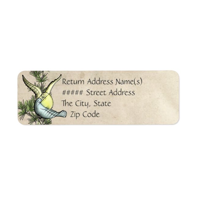 Rustic Love Birds  (Return Address) (Front)