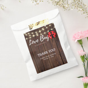 Rustic Love Bug Baby Shower Favour Bags