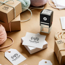 Rustic Love Heart Handmade Logo Business Packaging