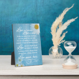 Rustic Love is Bible Verse Wedding Easel Plaques