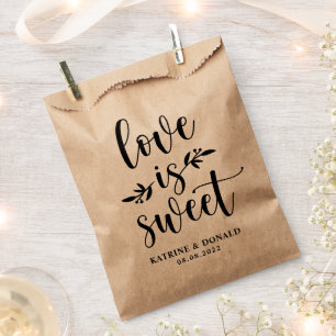 Rustic Love Is Sweet Bridal Shower   Wedding  Favour Bags