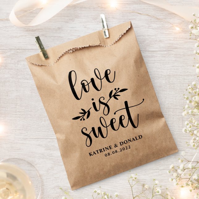 Rustic Love Is Sweet Bridal Shower | Wedding  Favour Bags (Clipped)