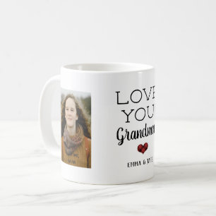 Rustic Love You Grandmom Custom Photo Mug