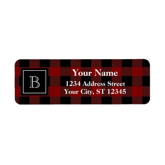 Rustic Lumberjack Buffalo Plaid Monogrammed (Front)