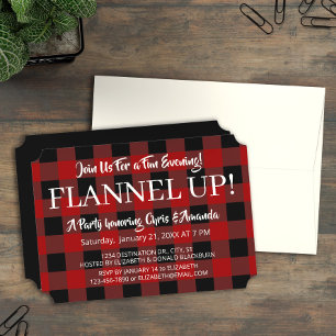 Rustic Lumberjack Plaid Celebration Event Occasion Invitation