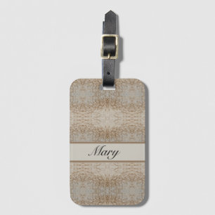 Rustic Luxe Personalised Psychedelic Sheep Wool Luggage Tag