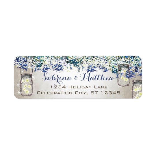 Rustic Luxe Vintage Peacock Wedding Return Address Label