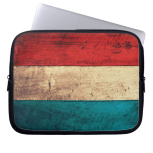 Rustic Luxembourg Flag Laptop Sleeve