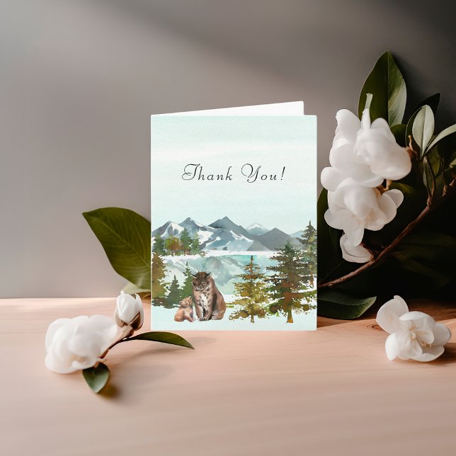 Rustic Lynx Thank You Invitation (Creator Uploaded)