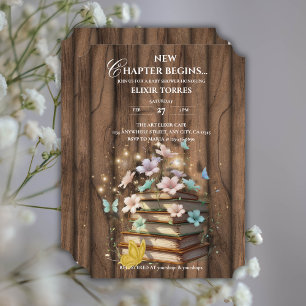 Rustic Magical Storybooks Baby Shower Invitation